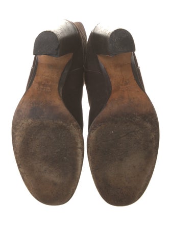 Gucci Web Accent Suede Western Boots