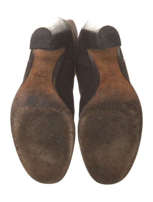 Gucci Web Accent Suede Western Boots