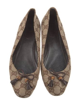 Gucci Canvas Printed Ballet Flats