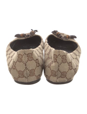 Gucci Canvas Printed Ballet Flats