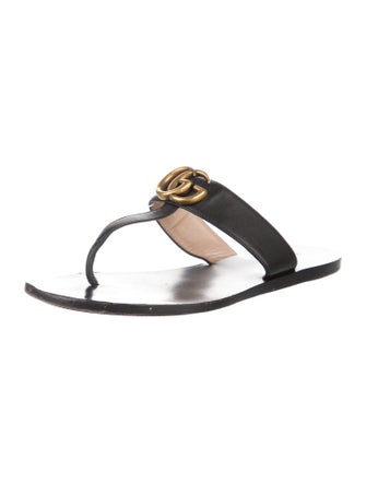 Gucci Interlocking G Logo Leather Slides