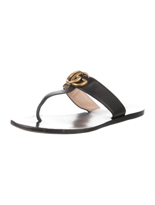 Gucci Interlocking G Logo Leather Slides