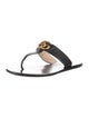 Gucci Interlocking G Logo Leather Slides