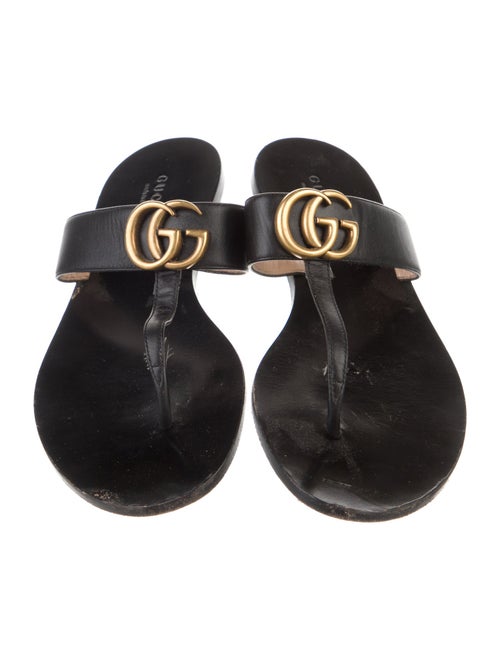 Gucci Interlocking G Logo Leather Slides