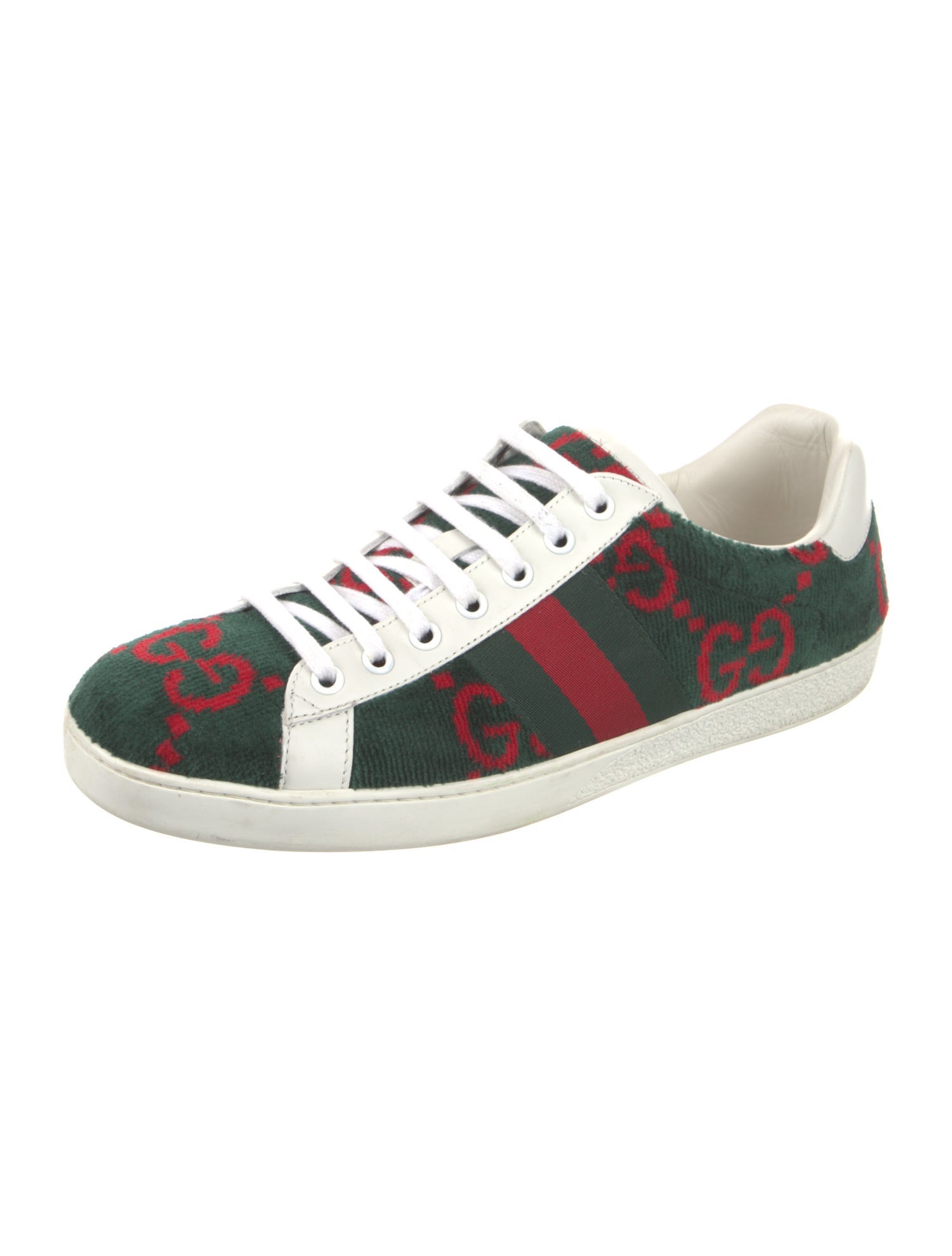 Gucci Web Accent Terry Cloth Sneakers