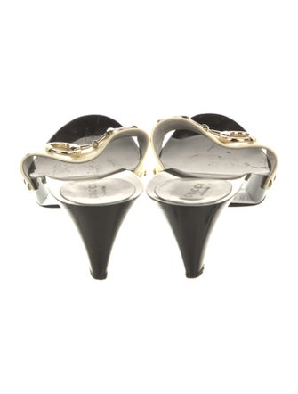 Gucci Horsebit Accent Patent Leather Slides