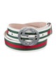 Gucci Web Accent Leather Belt