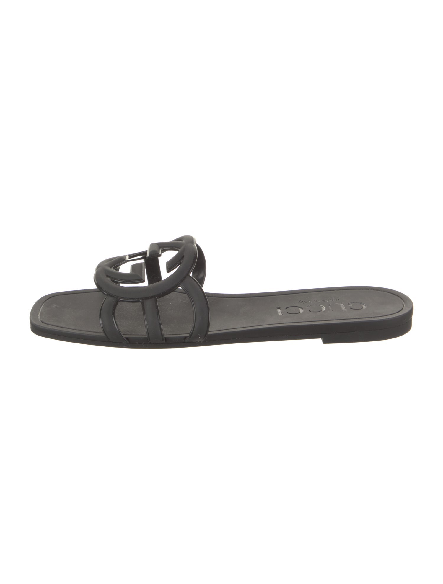 Gucci Interlocking G Logo Rubber Slides
