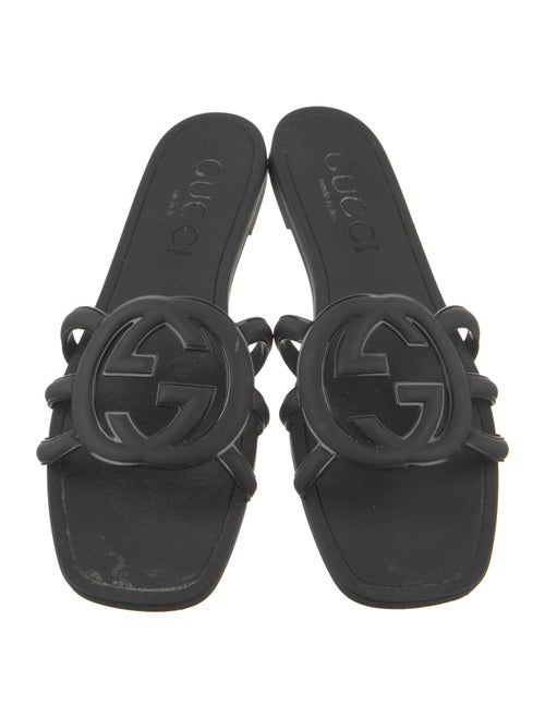 Gucci Interlocking G Logo Rubber Slides