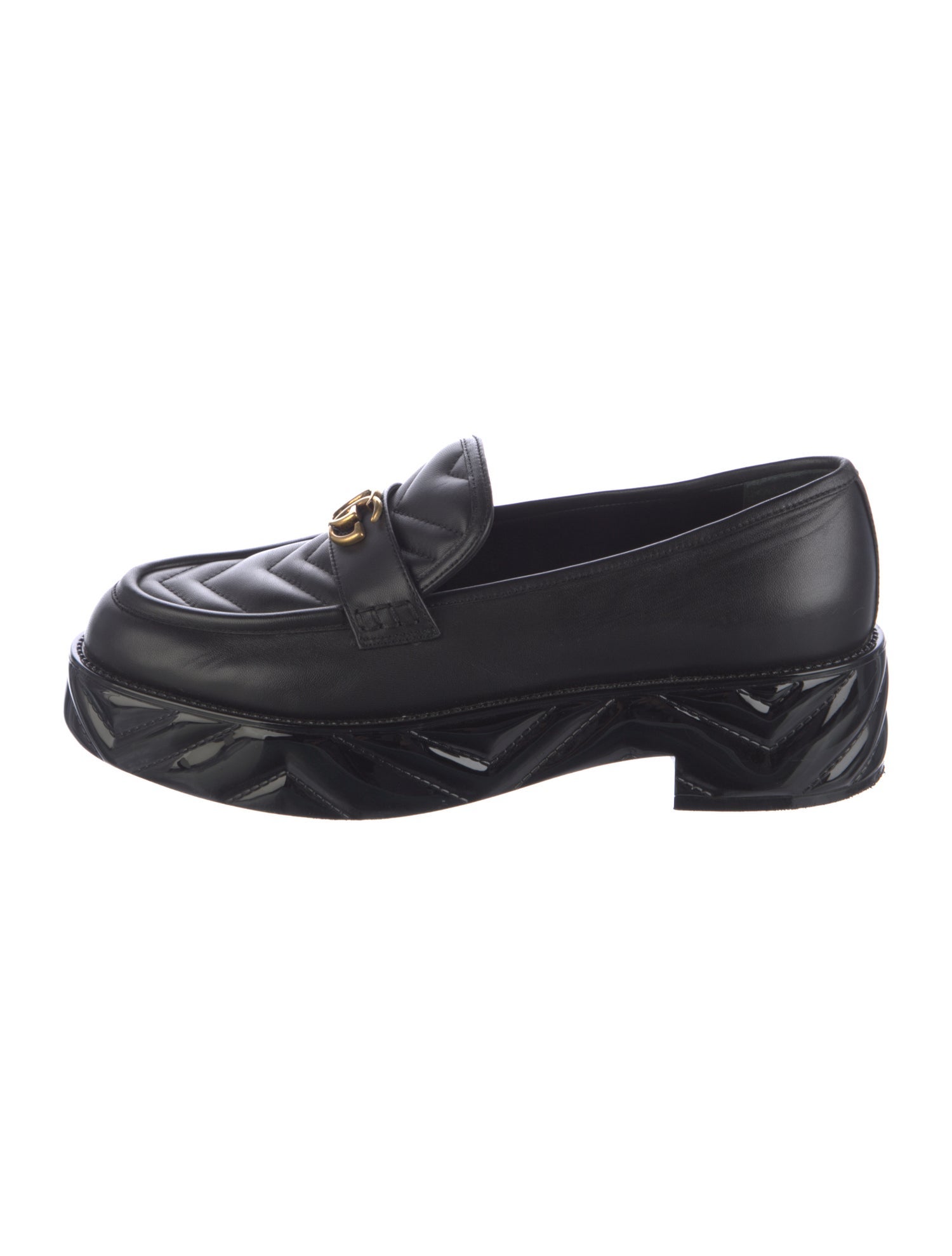 Gucci Double G Logo Leather Loafers