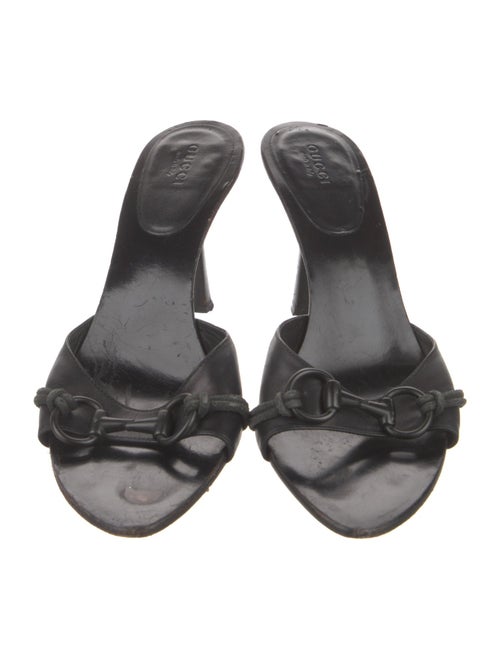 Gucci Horsebit Accent Leather Slides