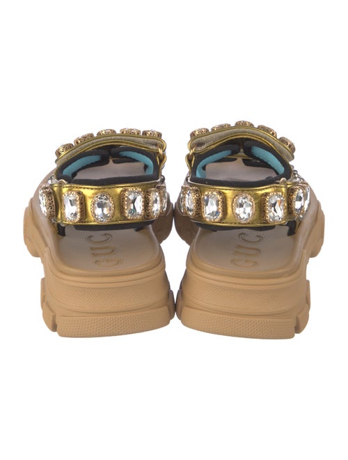 Gucci Crystal Embellishments T-Strap Sandals