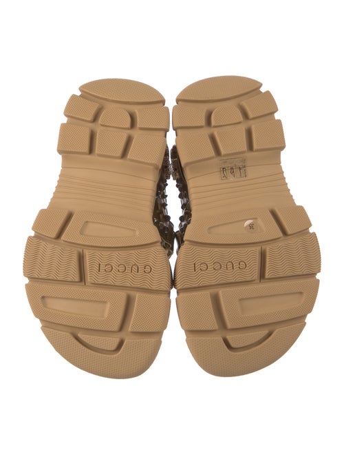 Gucci Crystal Embellishments T-Strap Sandals