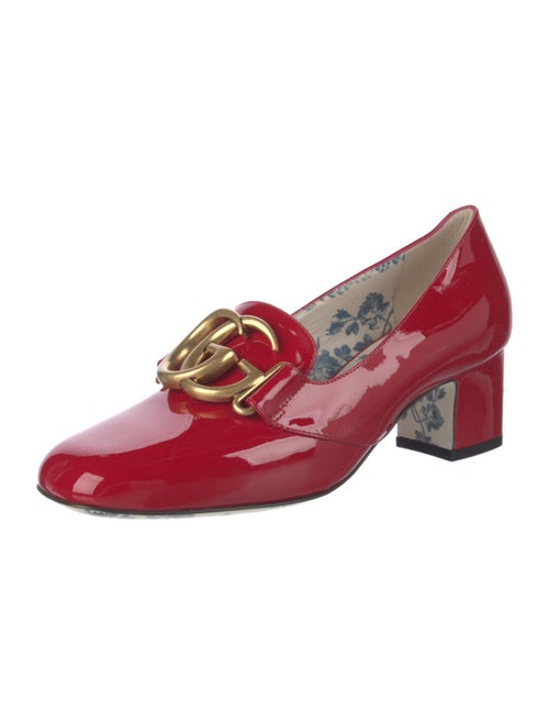 Gucci Double G Logo Patent Leather Pumps