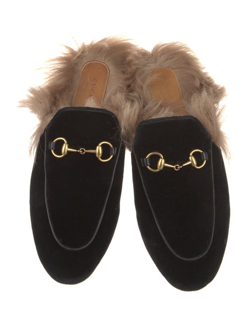 Gucci Horsebit Accent Velvet Mules