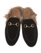 Gucci Horsebit Accent Velvet Mules