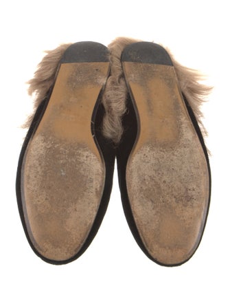 Gucci Horsebit Accent Velvet Mules