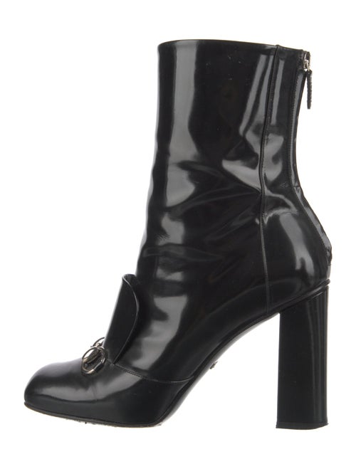Gucci Horsebit Accent Patent Leather Sock Boots