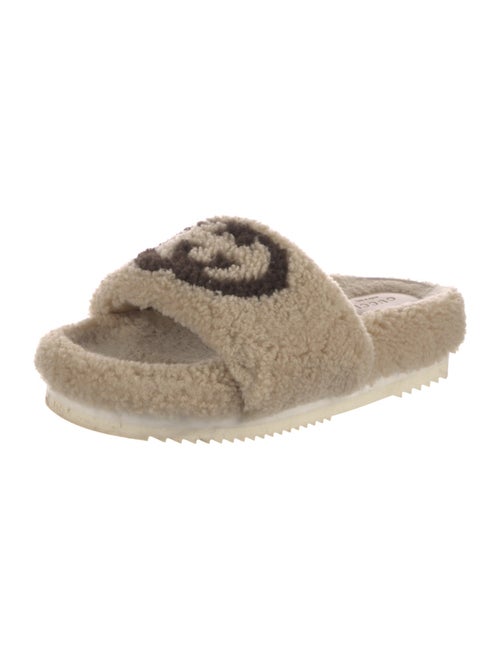 Gucci Interlocking G Logo Shearling Espadrilles