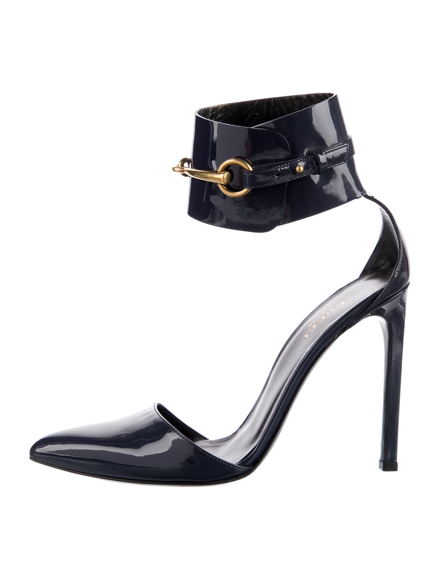 Gucci Horsebit Accent Patent Leather Pumps