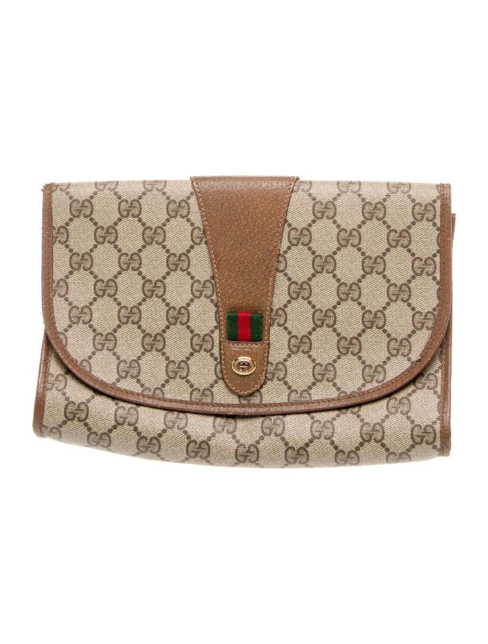 Gucci Clutch Neutrals GG Plus, Web Accent & Inter… - image 1