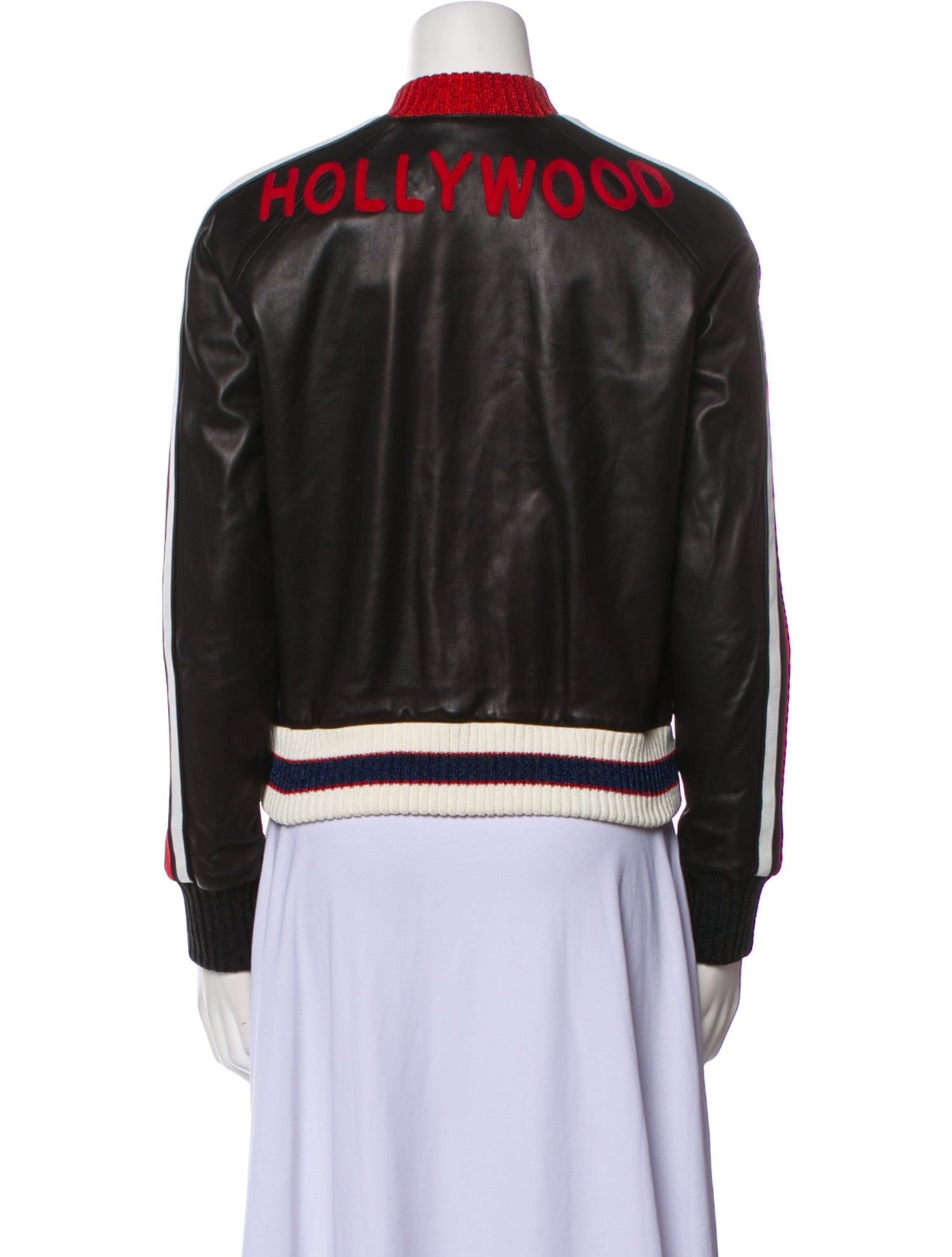 Gucci 2017 Leather Bomber Jacket