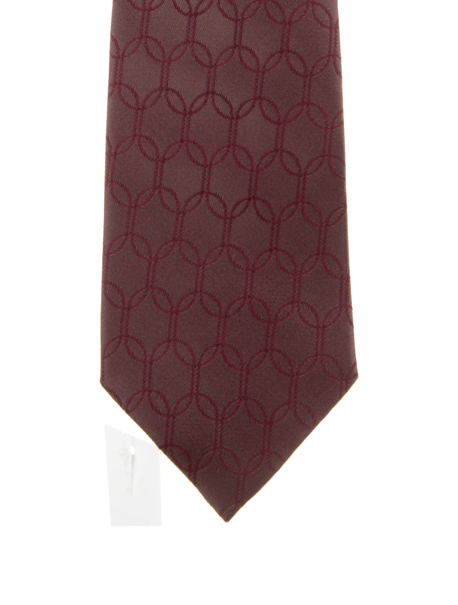 Gucci Burgundy Pattern Silk Tie