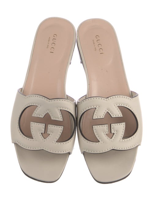 Gucci Interlocking G Logo Leather Slides