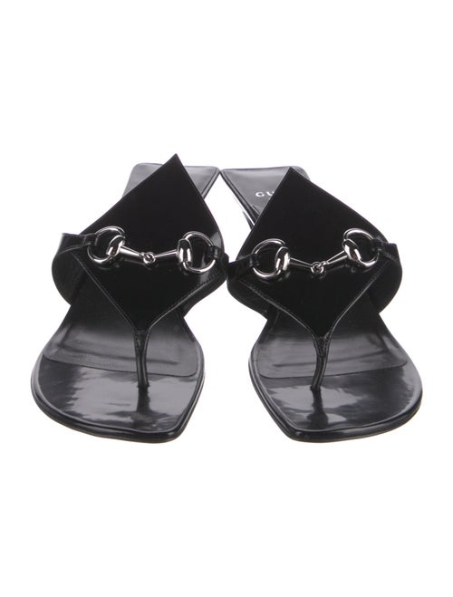 Gucci Horsebit Accent Leather Slides