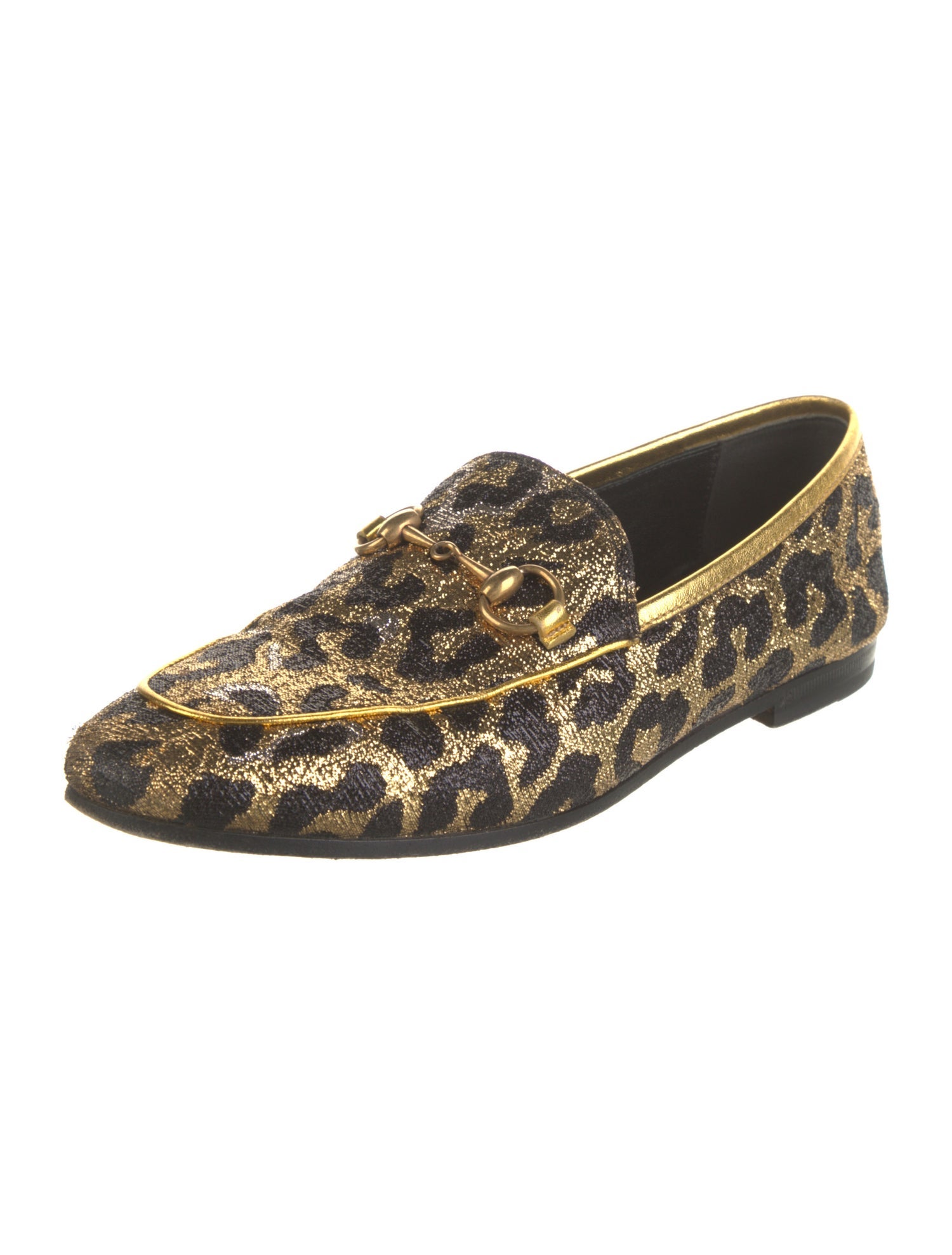 Gucci Horsebit Accent Animal Print Loafers