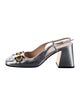 Gucci Horsebit Accent Leather Slingback Pumps