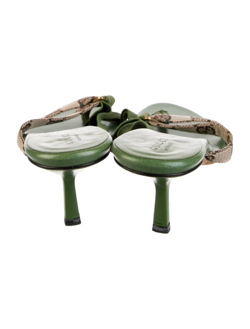 Gucci GG Canvas Leather Slides