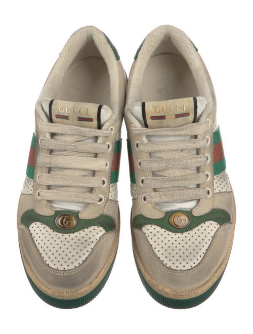 Gucci Web Accent Leather Sneakers