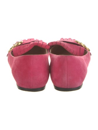 Gucci Double G Logo Suede Loafers