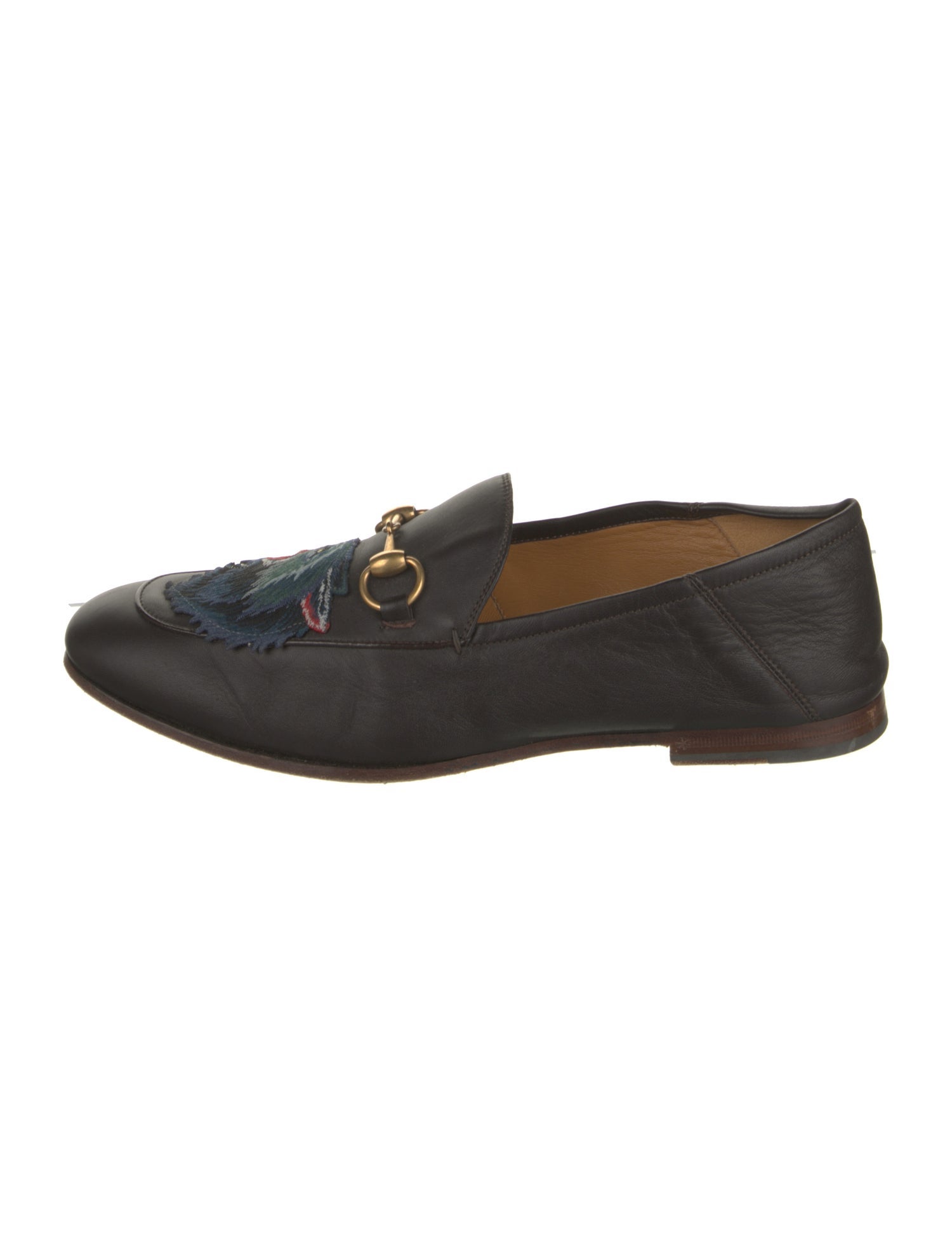 Gucci Horsebit Accent Leather Loafers