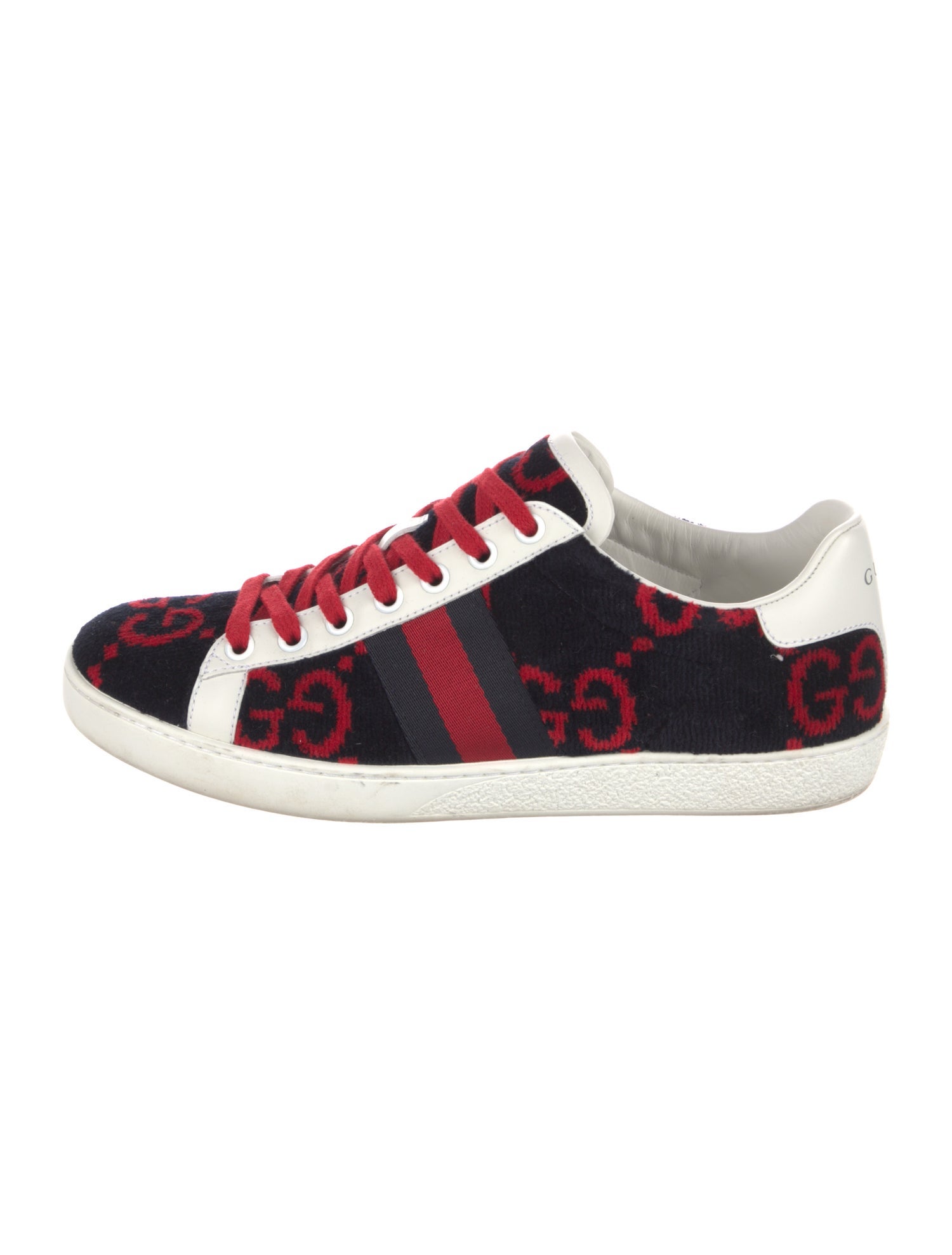Gucci Sylvie Web Accent Wool Sneakers