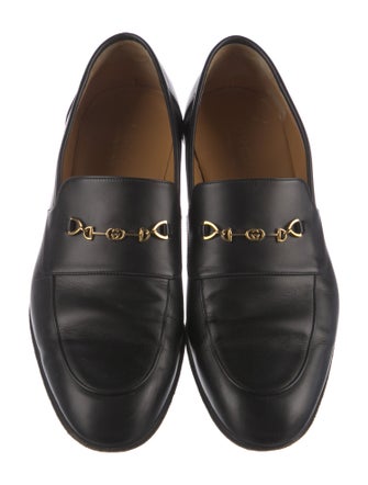 Gucci Interlocking G Horsebit Leather Dress Loafers