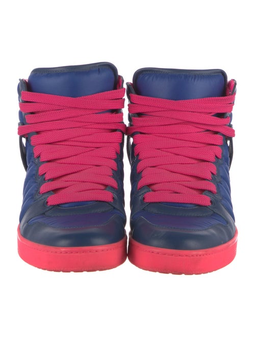 Gucci Leather Colorblock Pattern Sneakers