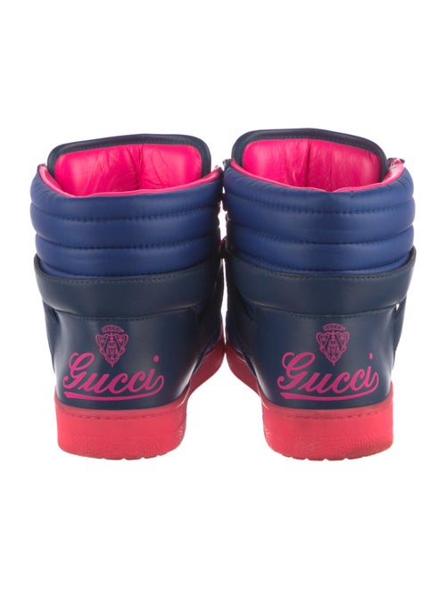 Gucci Leather Colorblock Pattern Sneakers