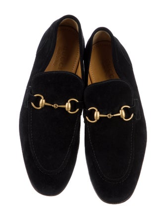 Gucci Horsebit Accent Suede Dress Loafers