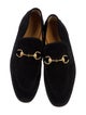 Gucci Horsebit Accent Suede Dress Loafers