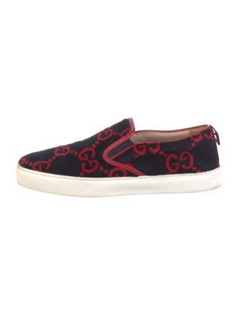 Gucci Velvet Printed Loafers