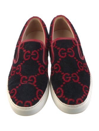 Gucci Velvet Printed Loafers