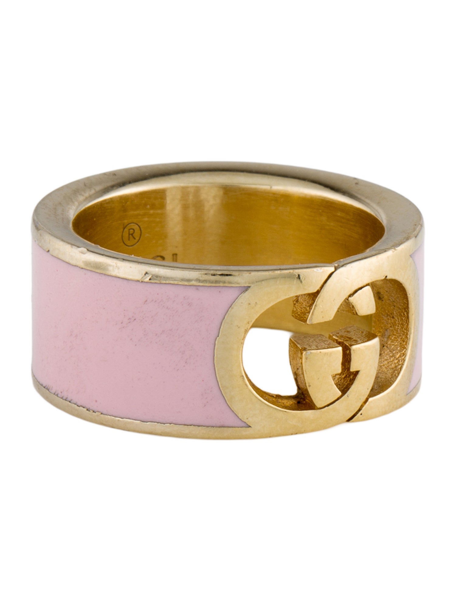 Gucci Enamel Interlocking Band Ring