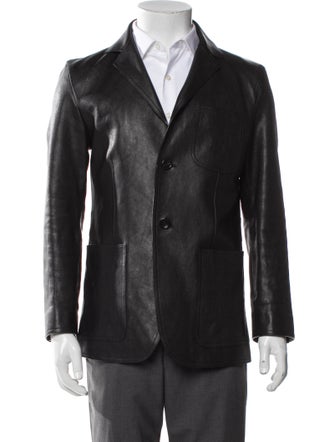 Gucci Bee Accent Lamb Leather Peacoat