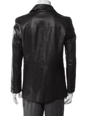 Gucci Bee Accent Lamb Leather Peacoat