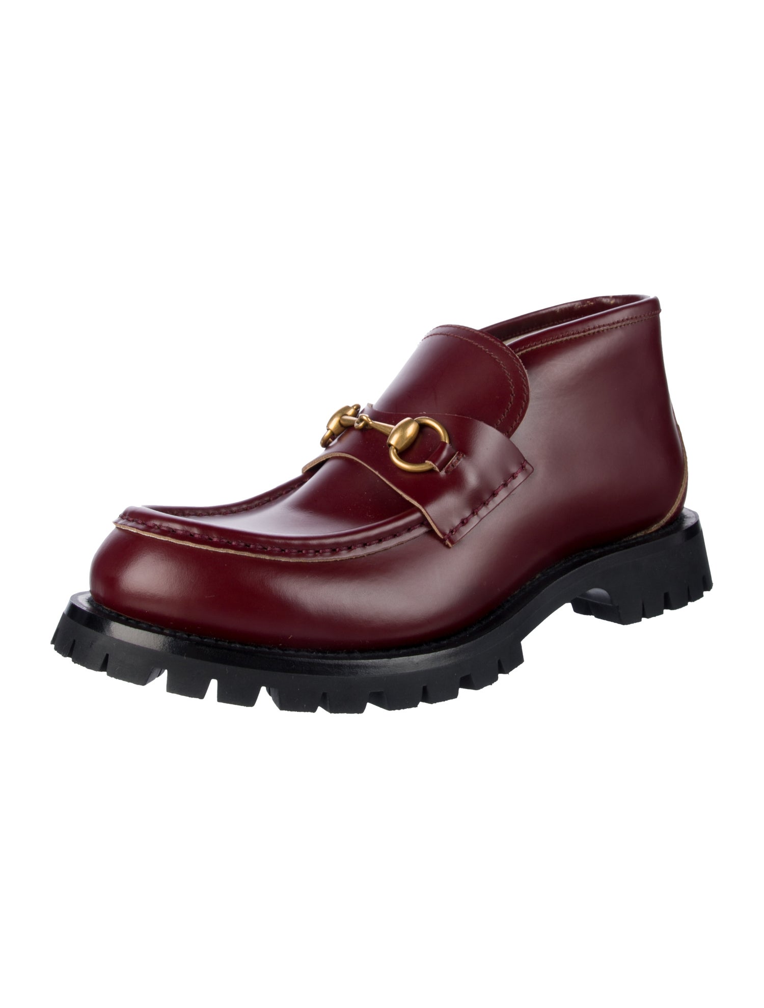 Gucci Horsebit Accent Leather Boots