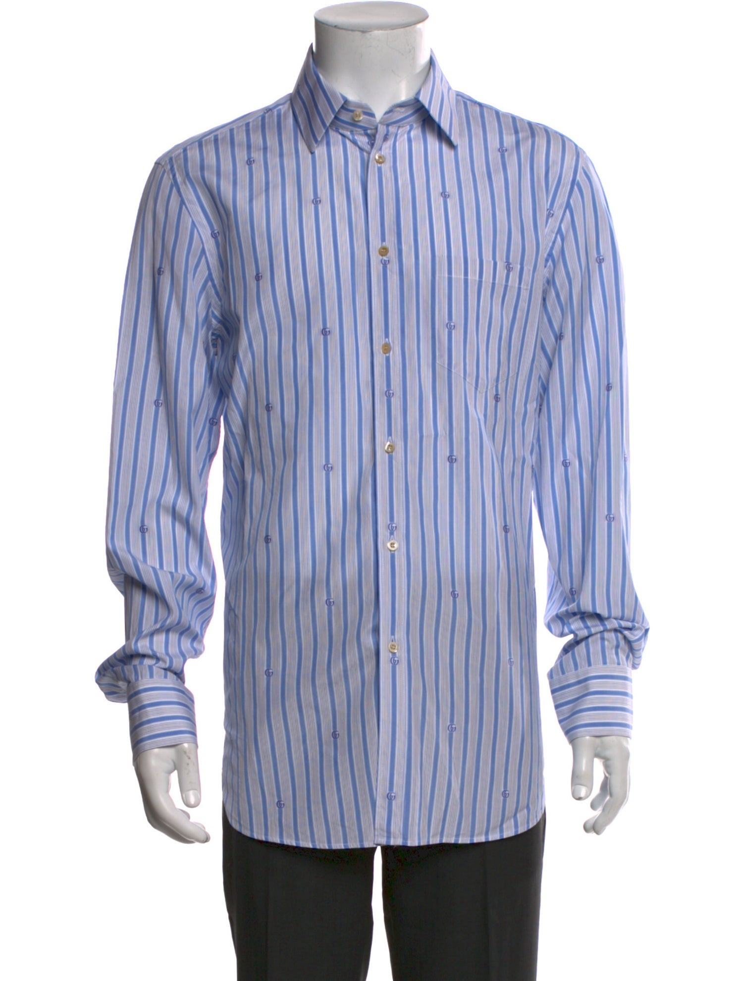 Gucci 2021 Double G Logo Dress Shirt