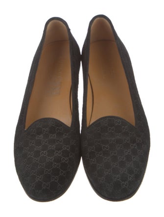 Gucci Microguccissima Pattern Suede Loafers