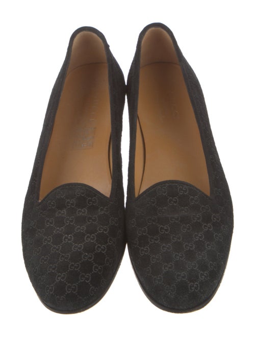 Gucci Microguccissima Pattern Suede Loafers
